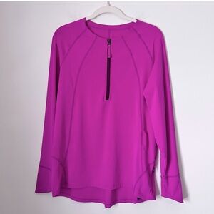 Title Nine Sunbuster Fuchsia Pink 1/2 Zip Pullover Athletic Long Sleeve Top M